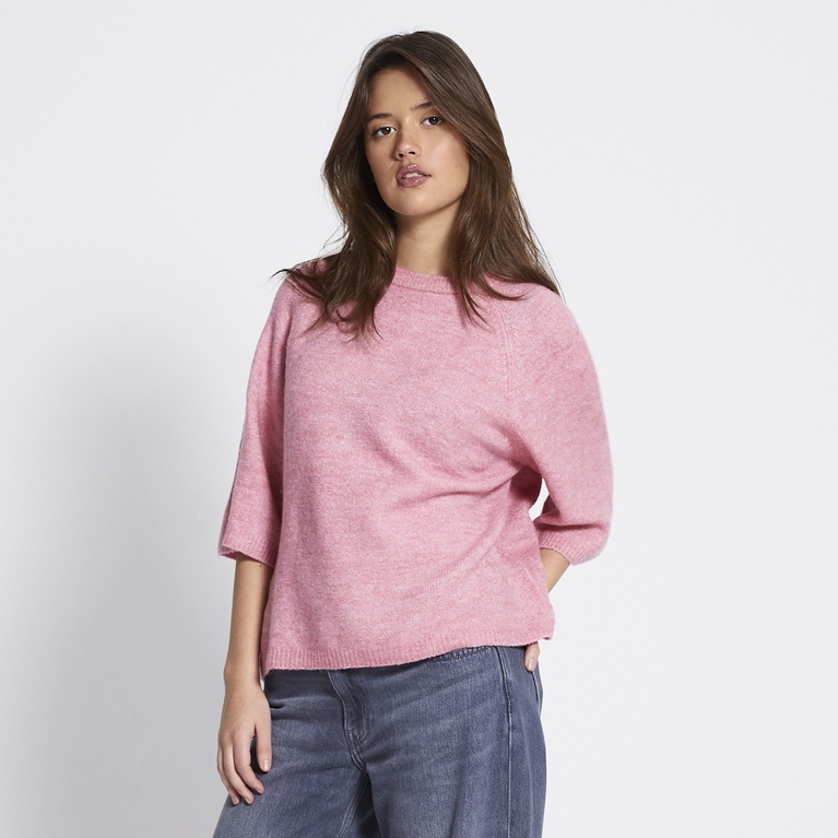 Basic knit tee "Everly" Pink